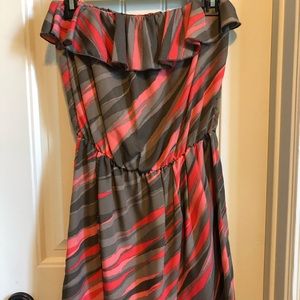 Grey and Red Flowy Romper